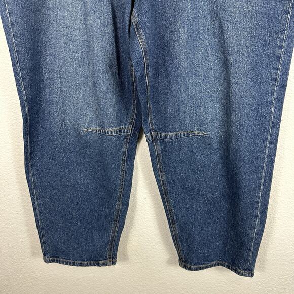 FRYE Barrel Jeans Women Size 18 Medium Wash High Rise Button Fly Denim Tapered - Picture 4 of 11